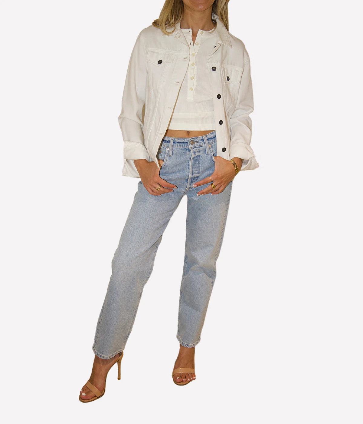*FINAL SALE* Jean Jacket in White