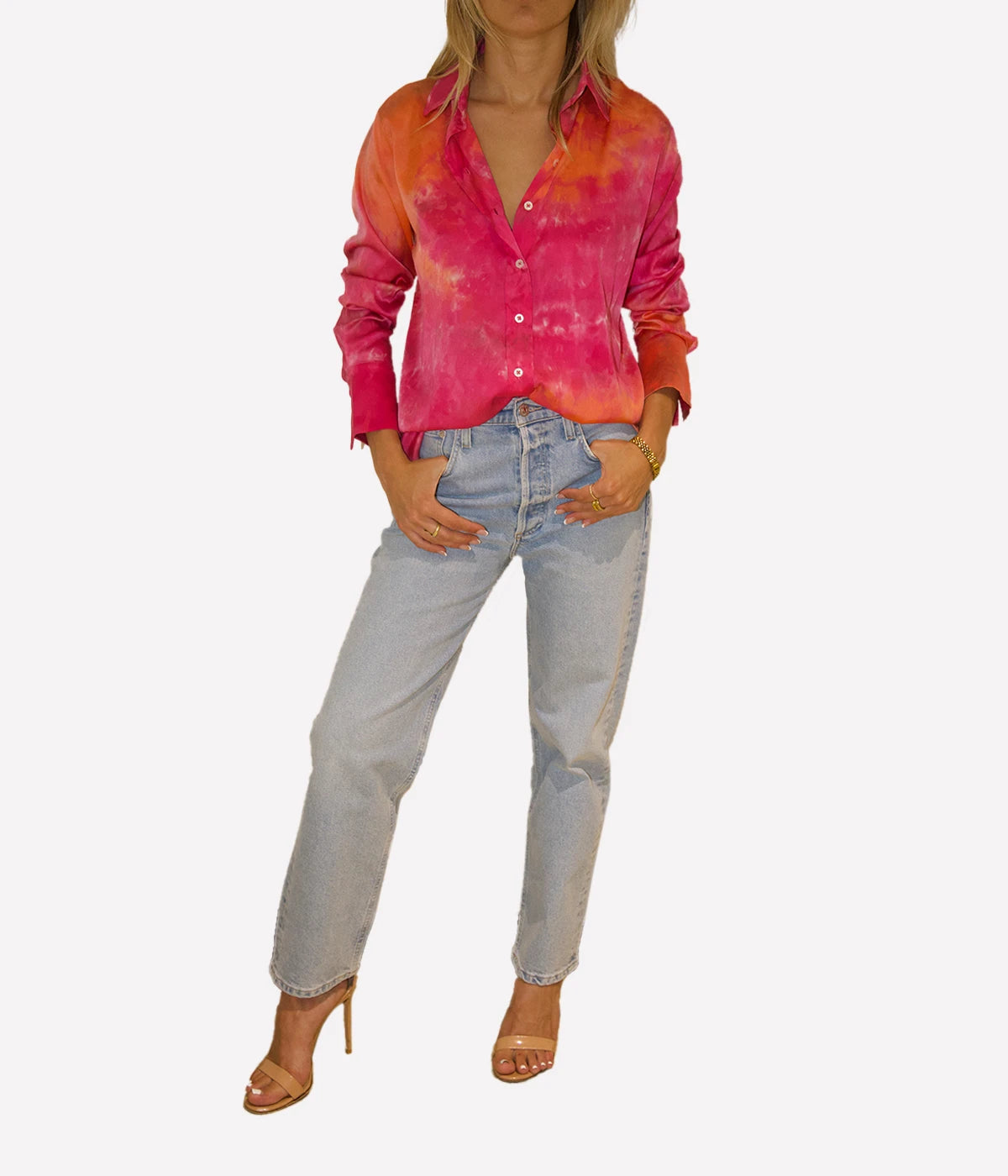 *FINAL SALE* Long Sleeve Blouse in Hawaiian Hues