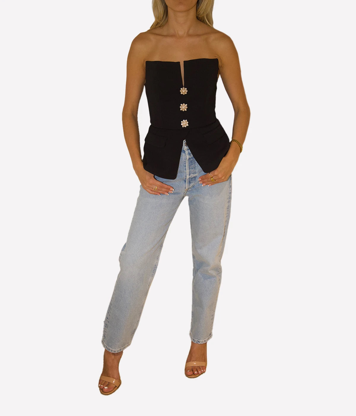 *FINAL SALE* Bandeau Top in BLACK