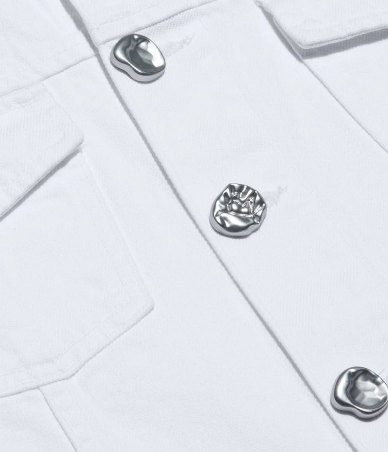Anouk Collarless Jacket in Blanc