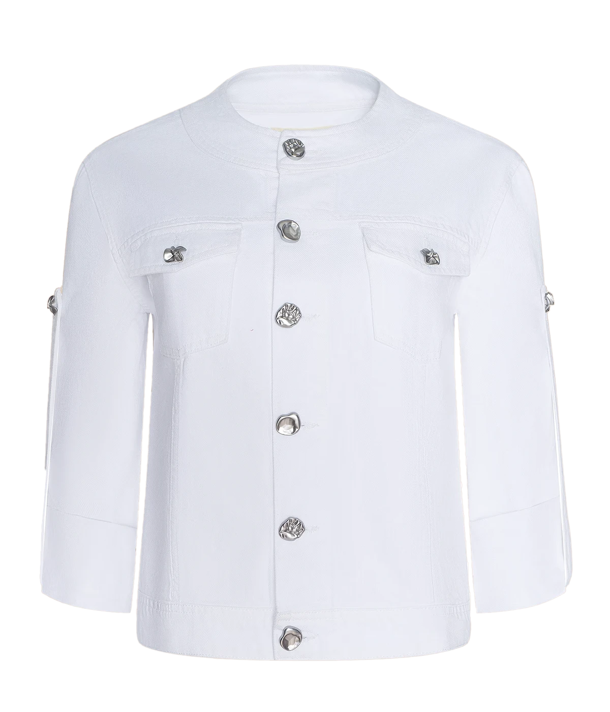 Anouk Collarless Jacket in Blanc