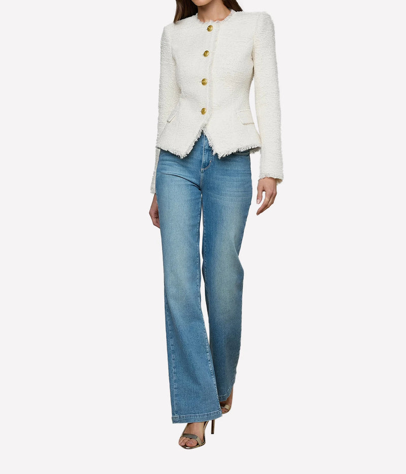 Nerina Structured Blazer In Ivory