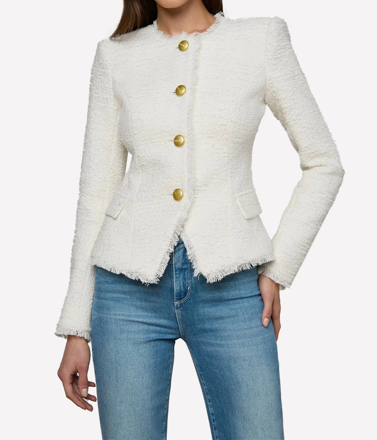 Nerina Structured Blazer In Ivory