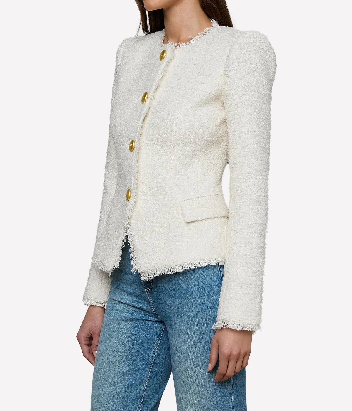 Nerina Structured Blazer In Ivory