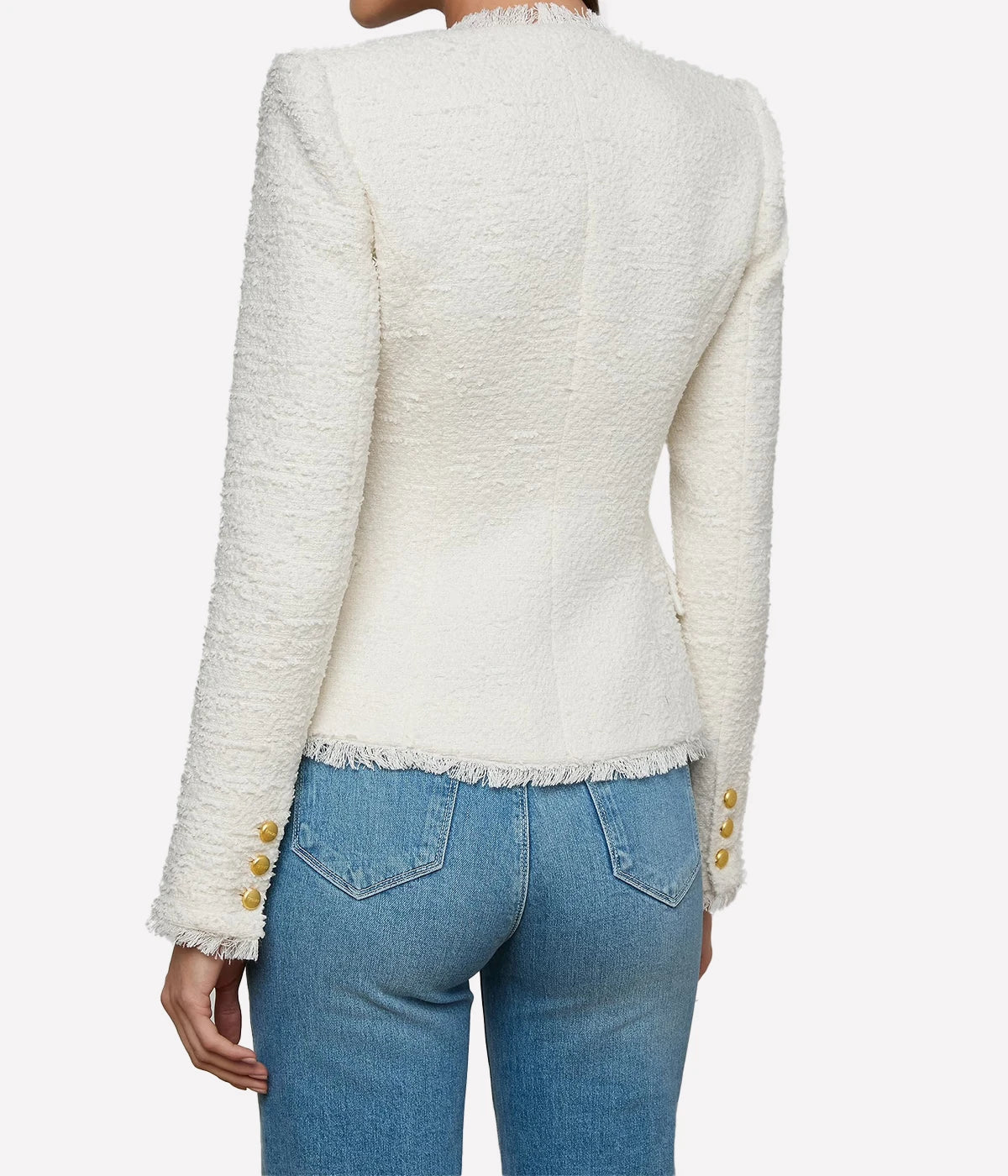 Nerina Structured Blazer In Ivory