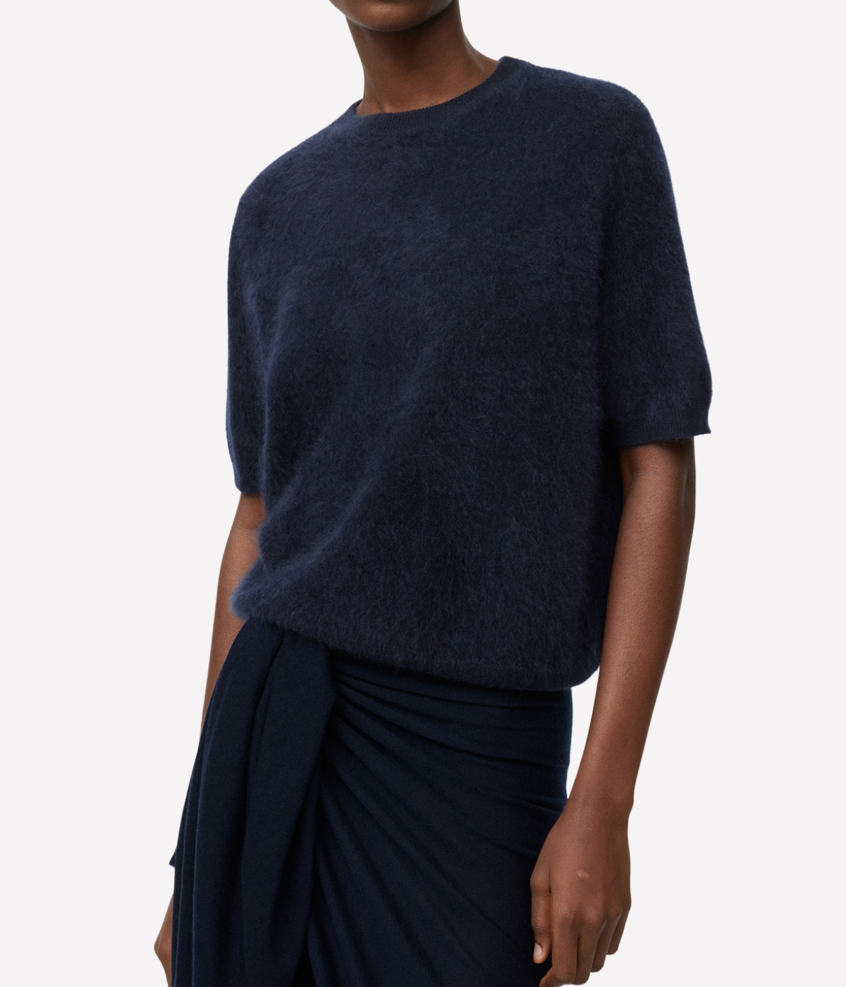 Brushed Short Sleeve in Navy