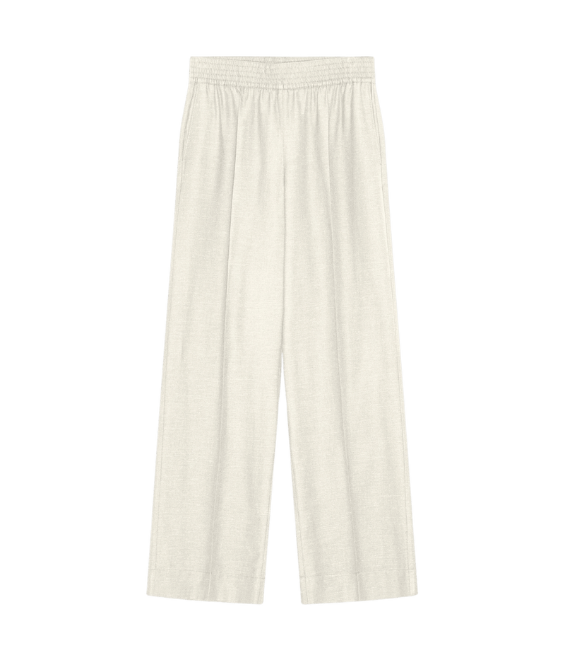 Pinky Midt Waist Pant In White