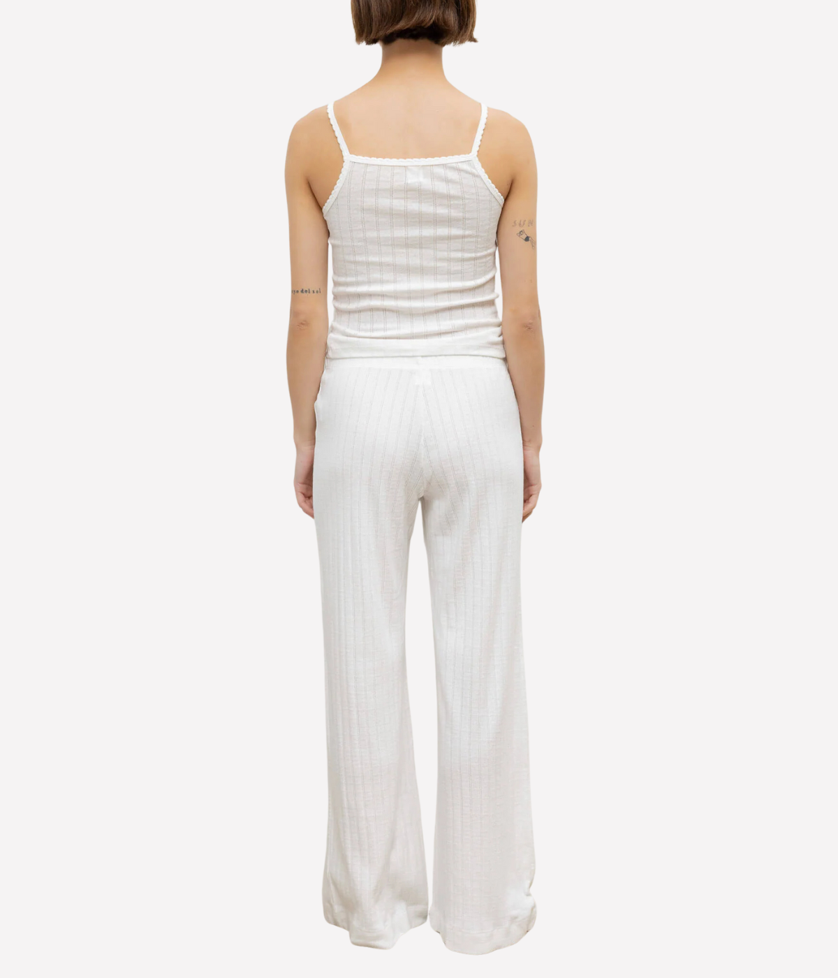Pointelle Classic Tank Top in White
