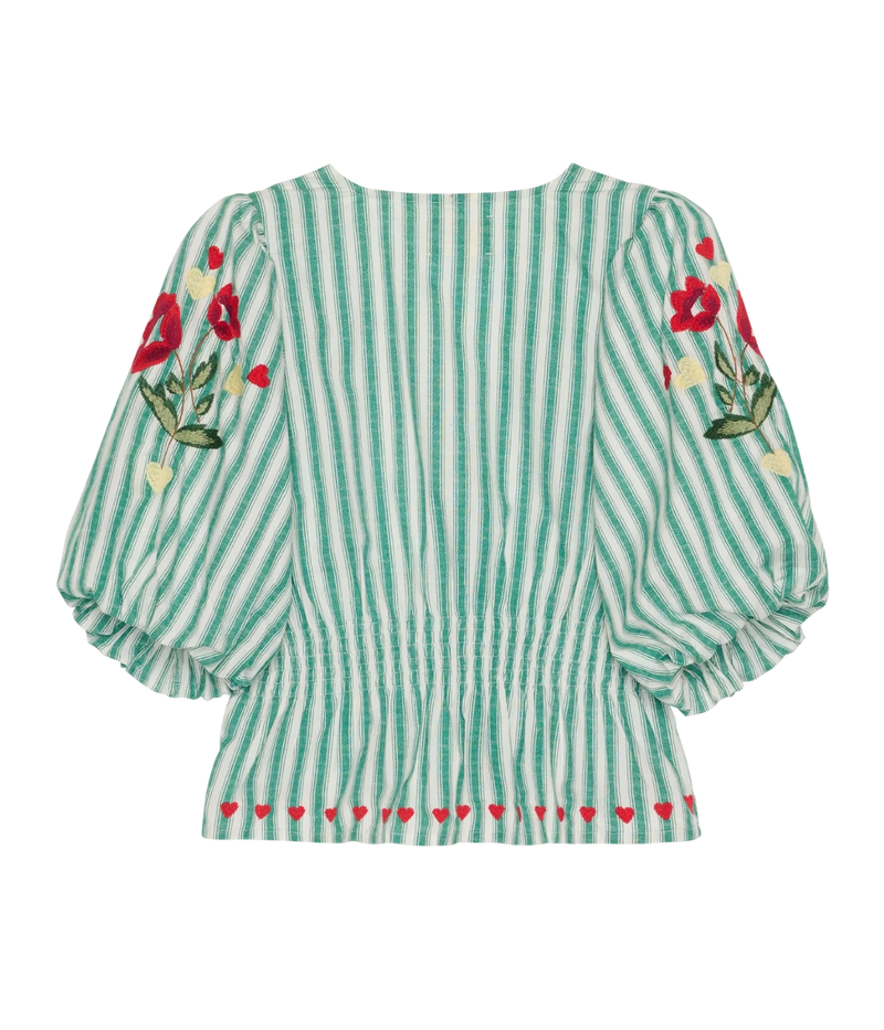 Lotta Shirt In Green Stripes