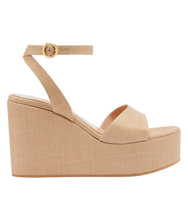 Haiti Raffia Wedge in Lino