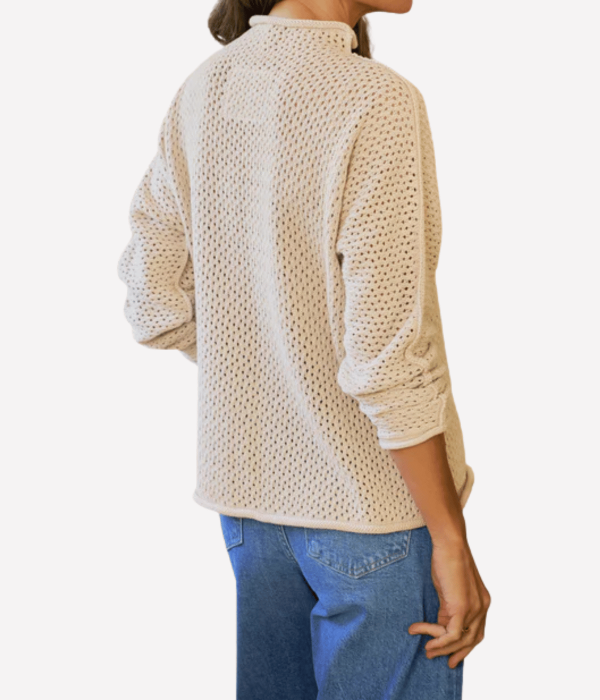 Monterey Pointelle Sweater in Sand