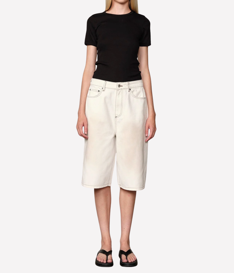 Emily Denim Short in Off White