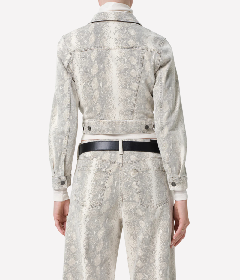 Charisse Shrunken Jacket in Python