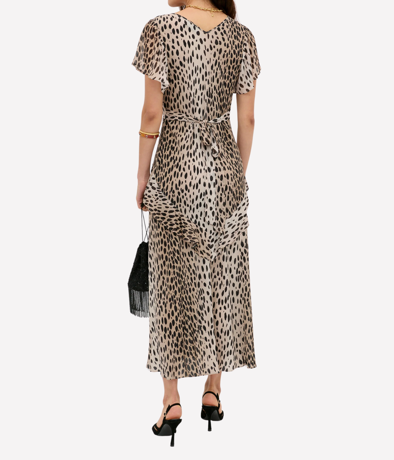 Evie Dress in Antelope Spot