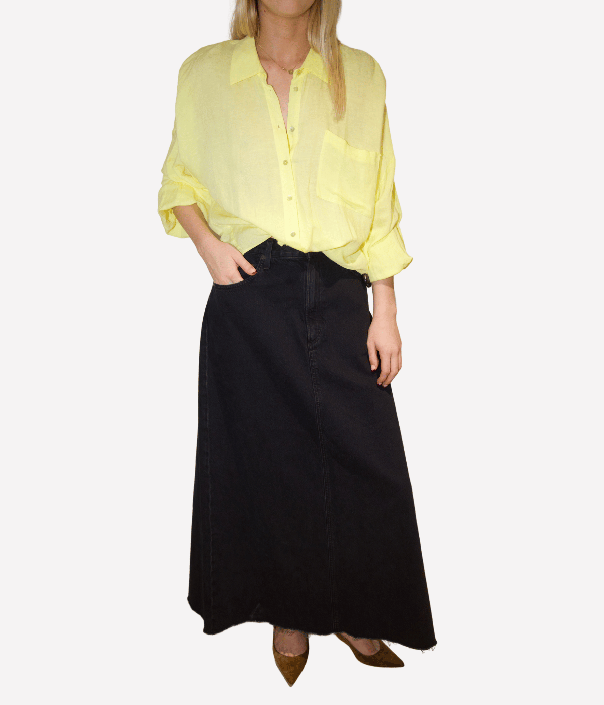 *FINAL SALE* Talitha Tie Blouse in Yellow Sorbet