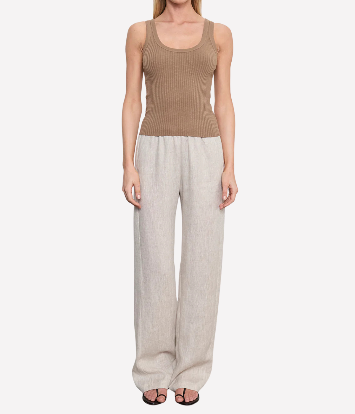 Military Rib Crop Tank in ARMY