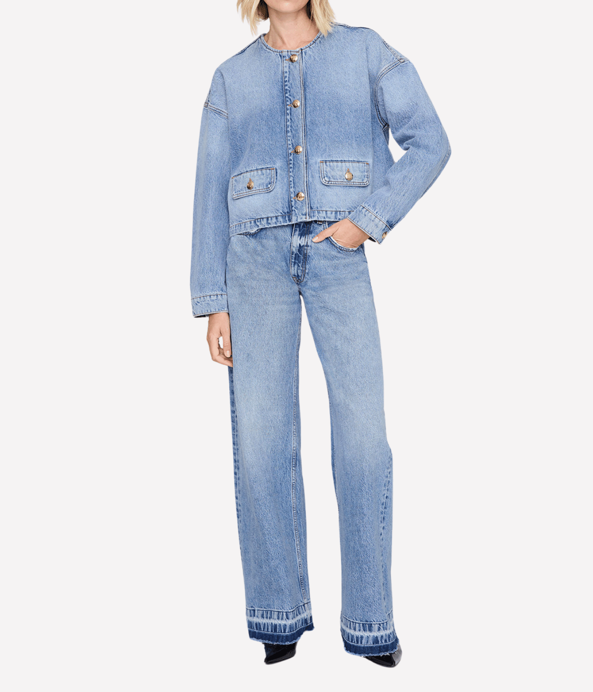 Blanche Denim Jacket in Washed Blue