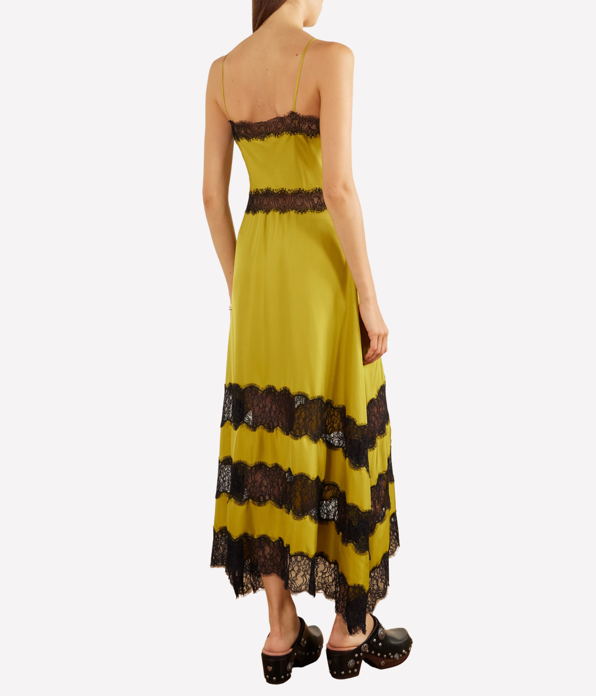 Coco Sleeveless Silk Dress In Citrine