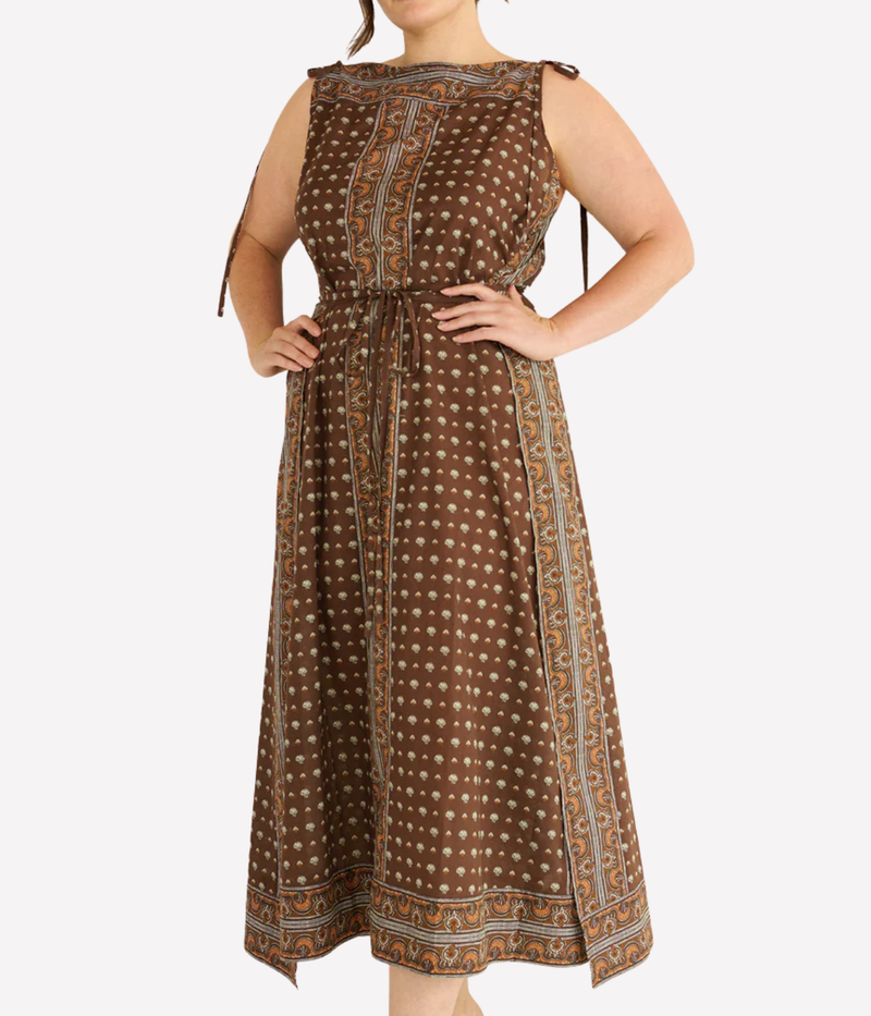 Amarante Dress In Terre Foulard De La Mer