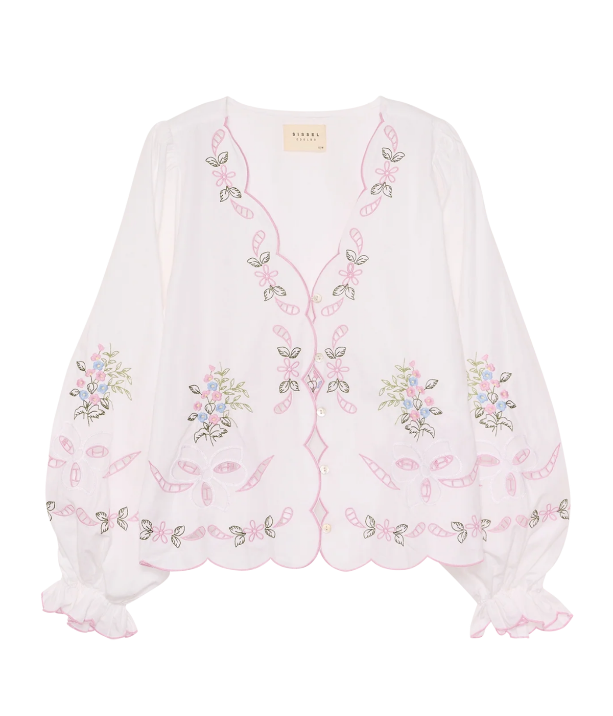 Sada Top In White Pastel