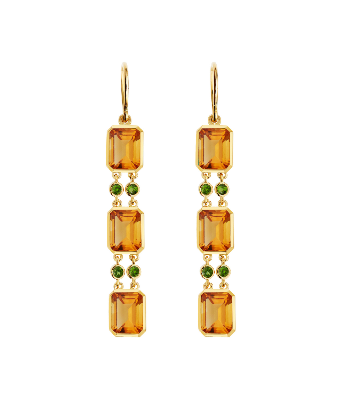 Sofia Citrine Drop Earrings in 18K Yellow Gold
