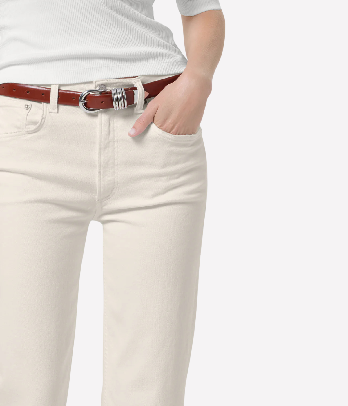 Palma Straight Jean in Almond