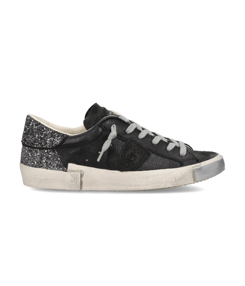PRSX Low Woman In Veau Glitter Mixage Noir VGX1