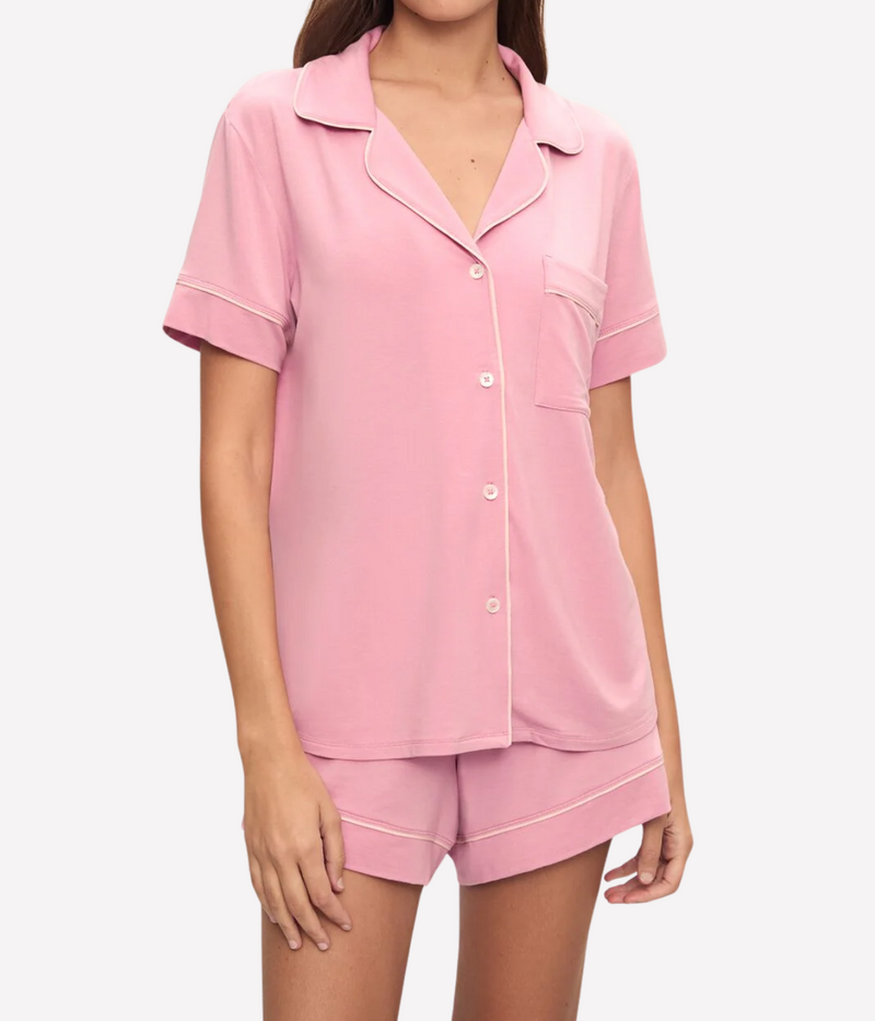 Gisele Short Sleeve PJ Set In Rose Quartz
