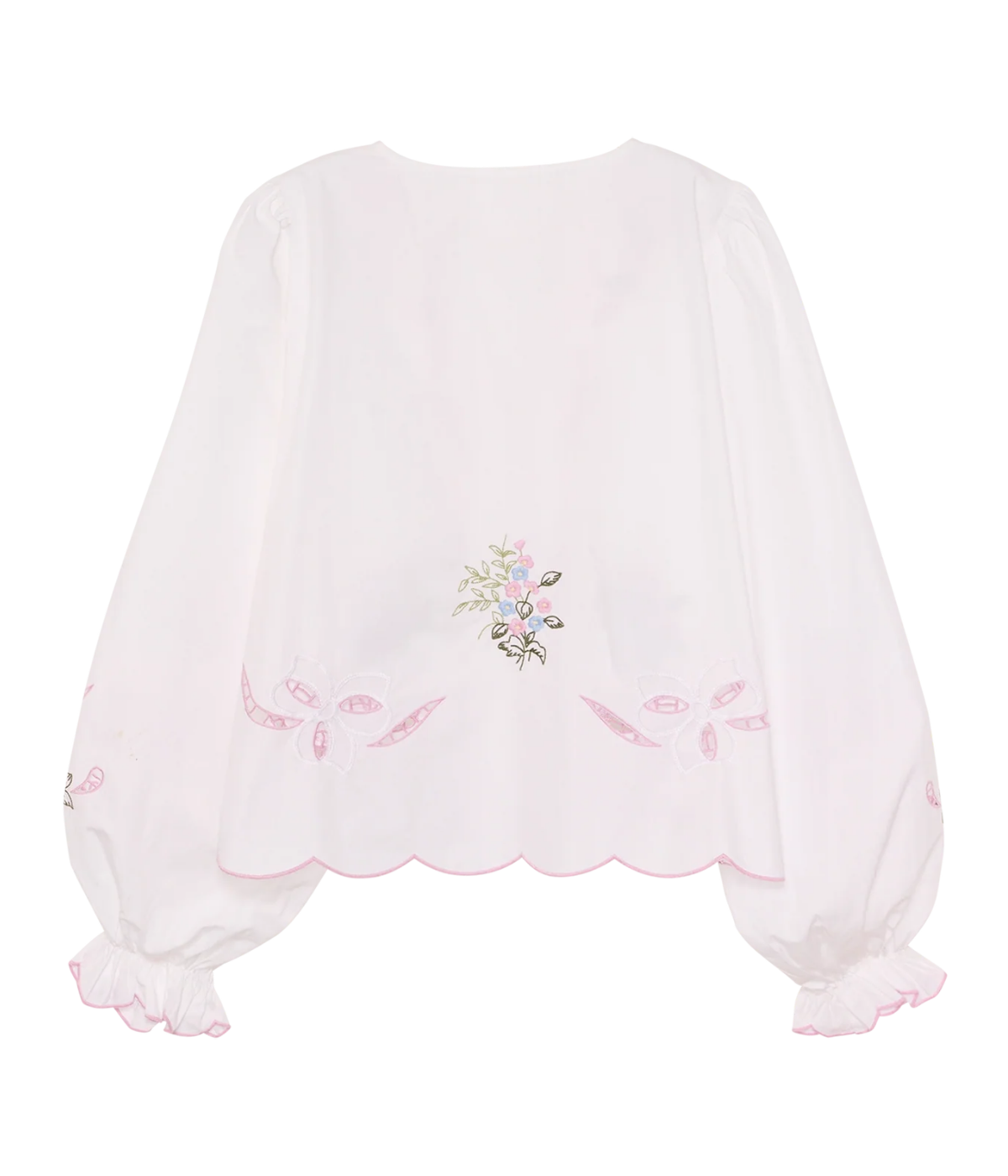 Sada Top In White Pastel