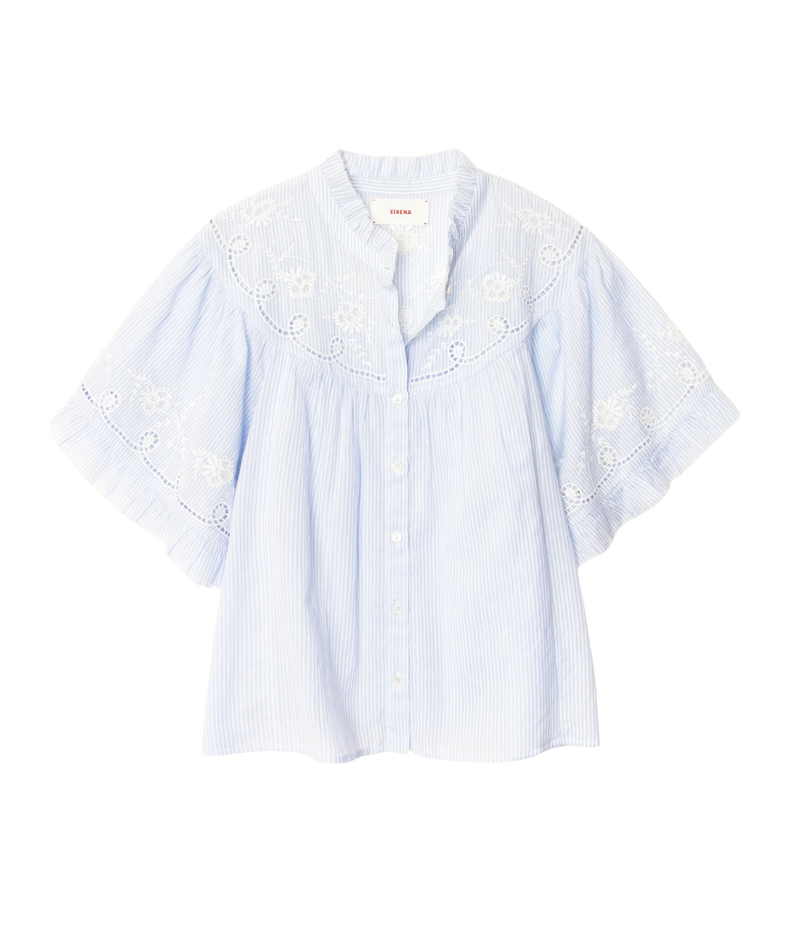 Mae Shirt In Blue White Stripe