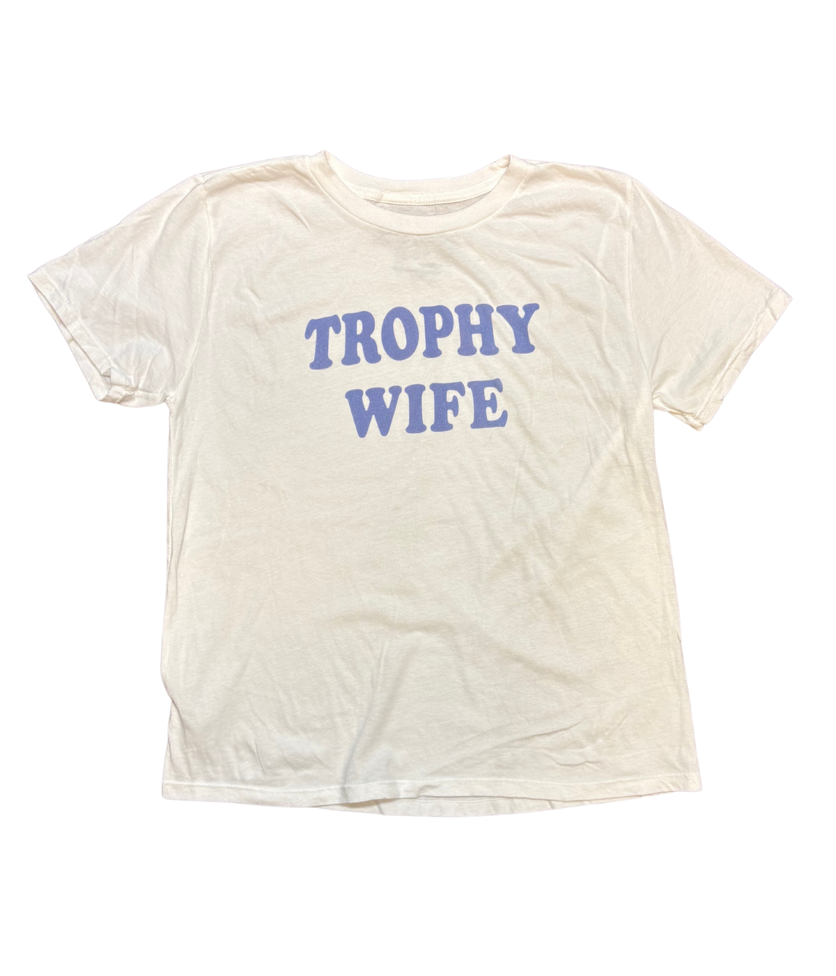 Trophy Wife Blue in White