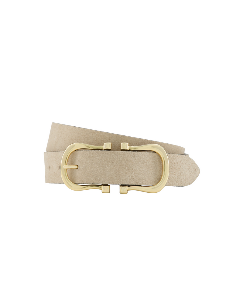 Baby Gold Nicky X Belt in Natural