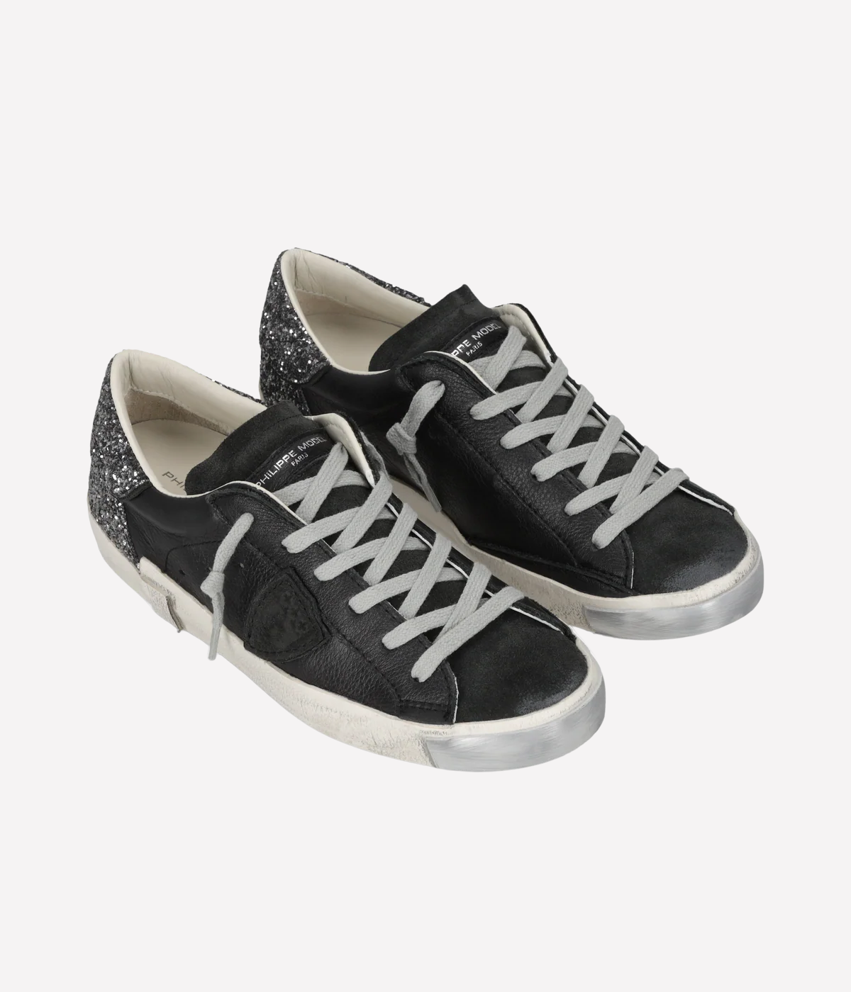 PRSX Low Woman In Veau Glitter Mixage Noir VGX1