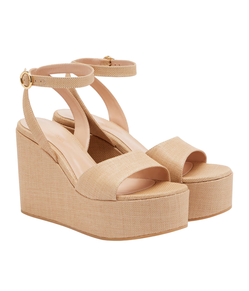 Haiti Raffia Wedge in Lino