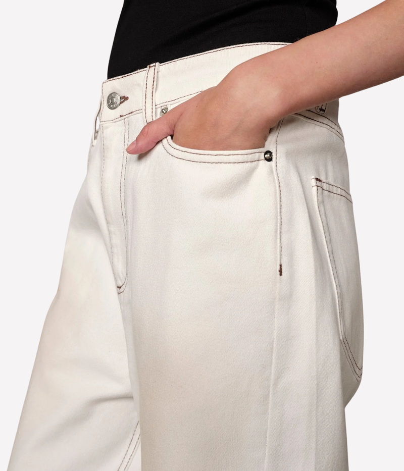 Emily Denim Short in Off White