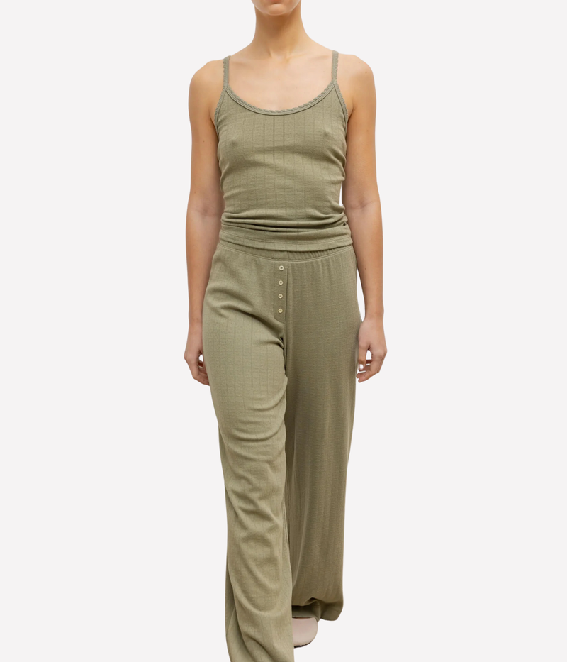 Pointelle Classic Tank Top in Cypress