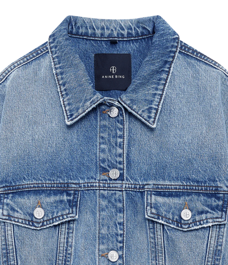 Quincy Jacket In Washed Blue