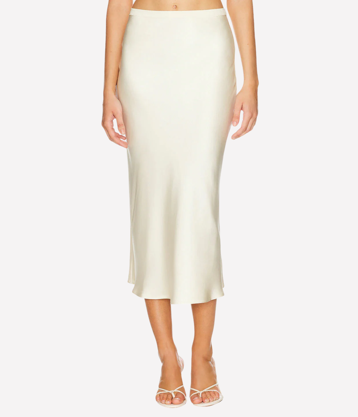 Bar Silk Skirt in Show White
