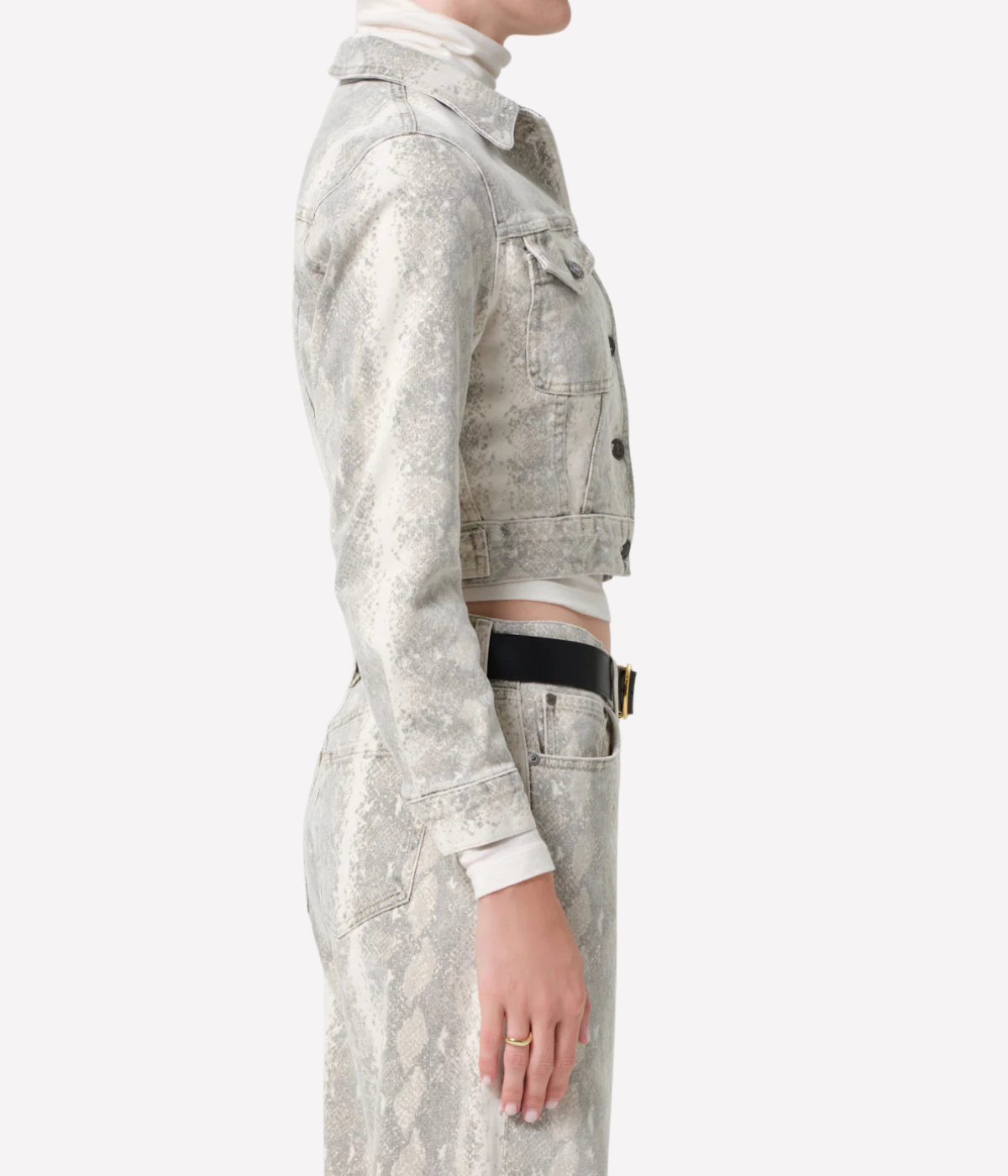 Charisse Shrunken Jacket in Python