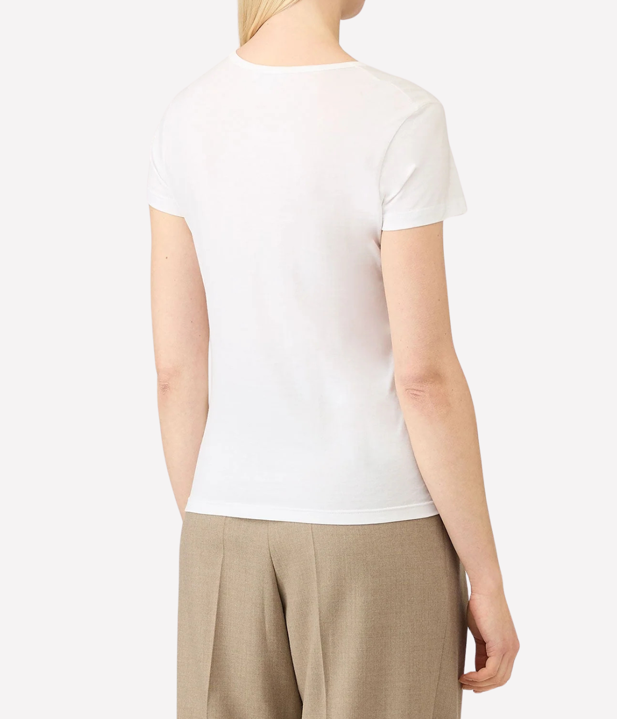 Short Sleeve Crew Neck T-Shirt in White