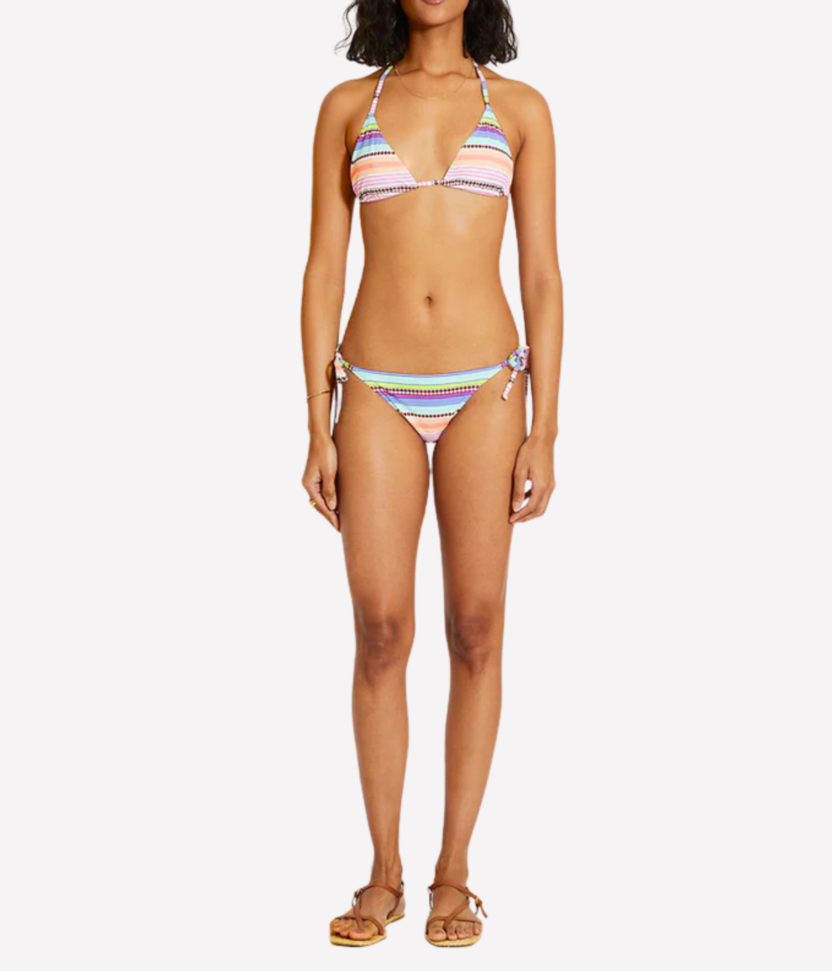 Malia Triangle Bikini Top in Cirq Citrus
