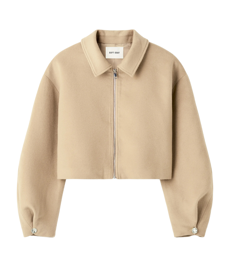 Zip Jacket in Camel