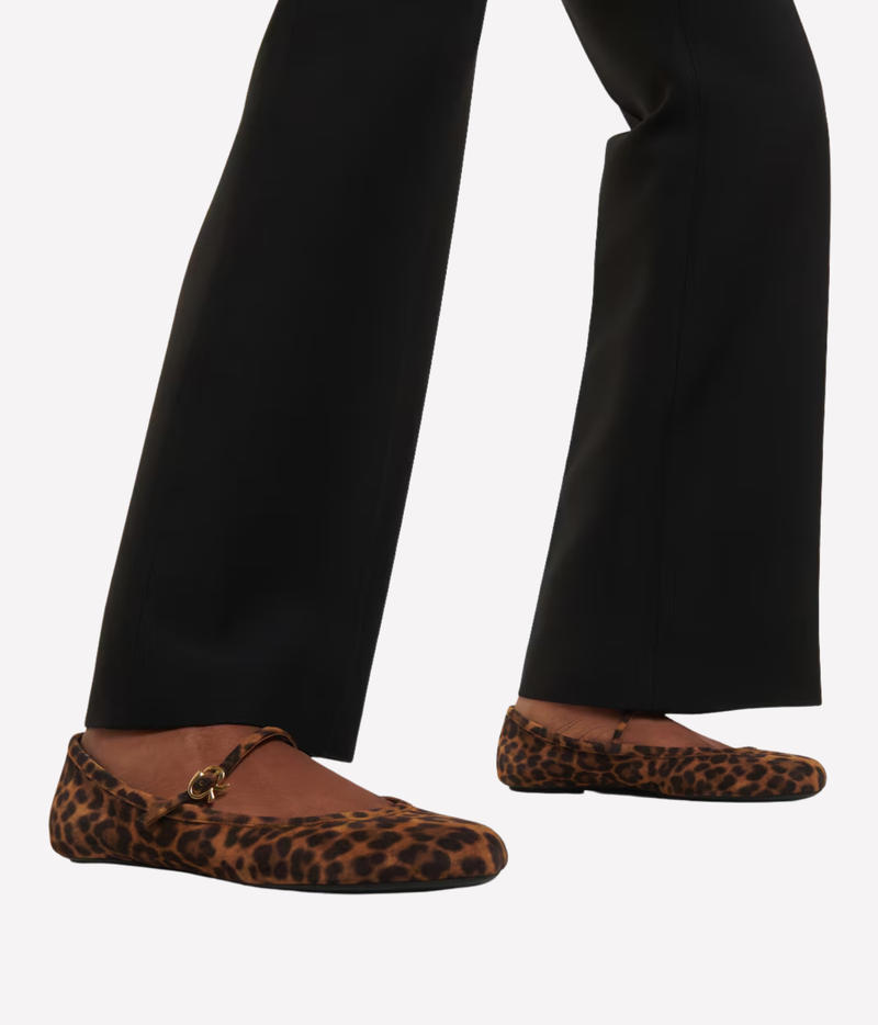 Carla Ballet Flat In Almond Leopard