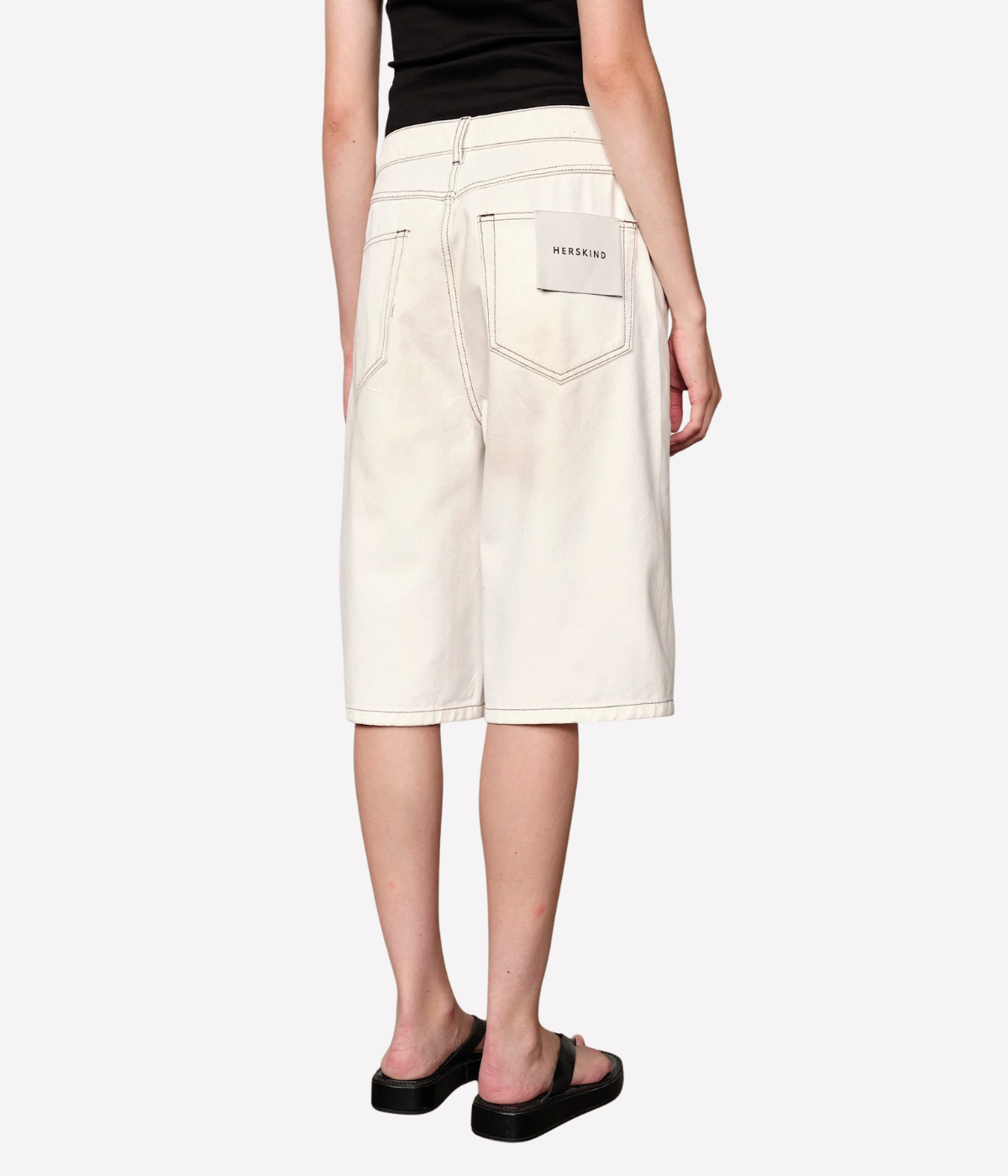 Emily Denim Short in Off White
