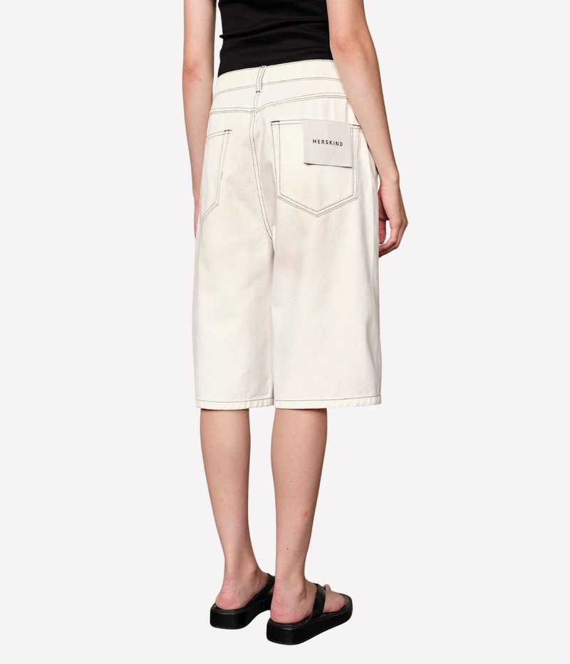 Emily Denim Short in Off White