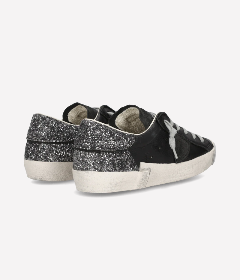 PRSX Low Woman In Veau Glitter Mixage Noir VGX1