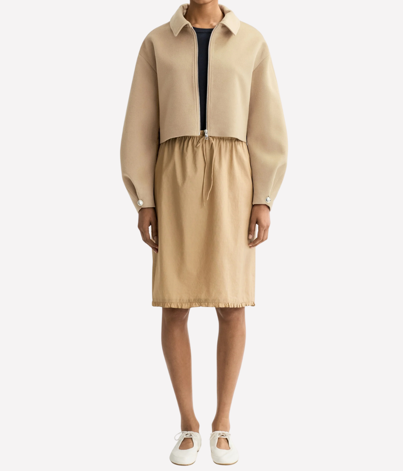 Zip Jacket in Camel