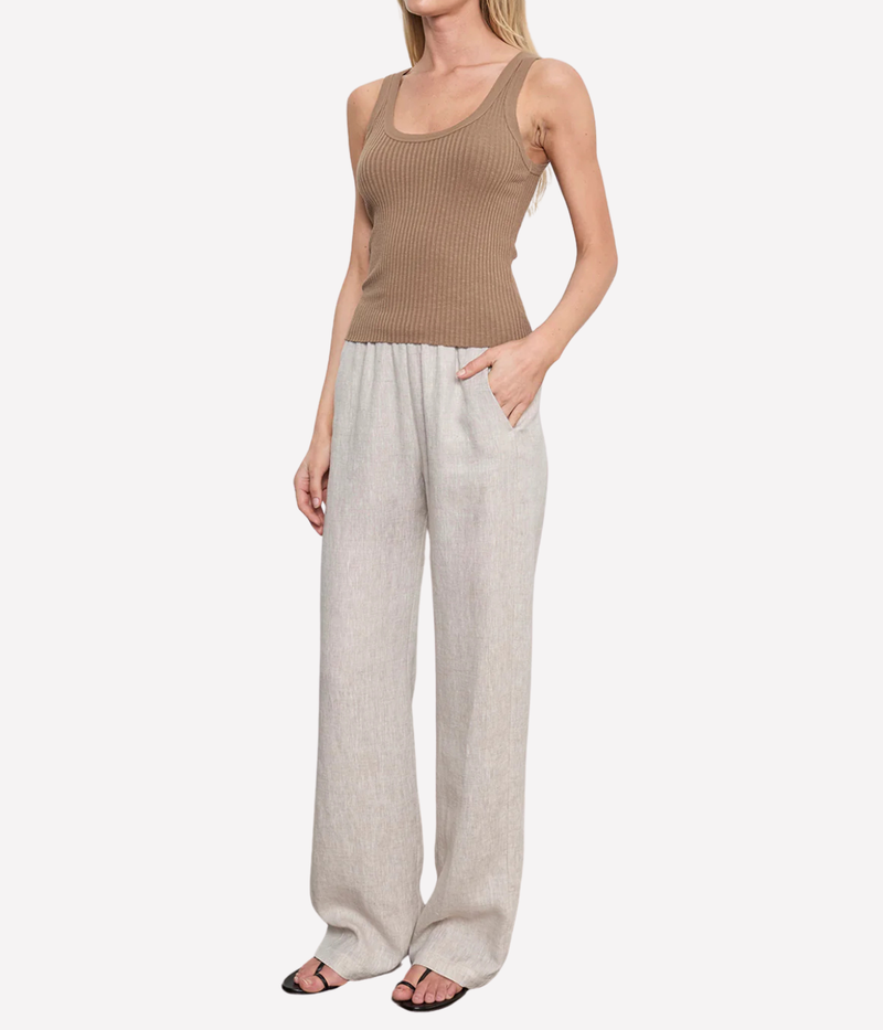 Military Rib Crop Tank in ARMY