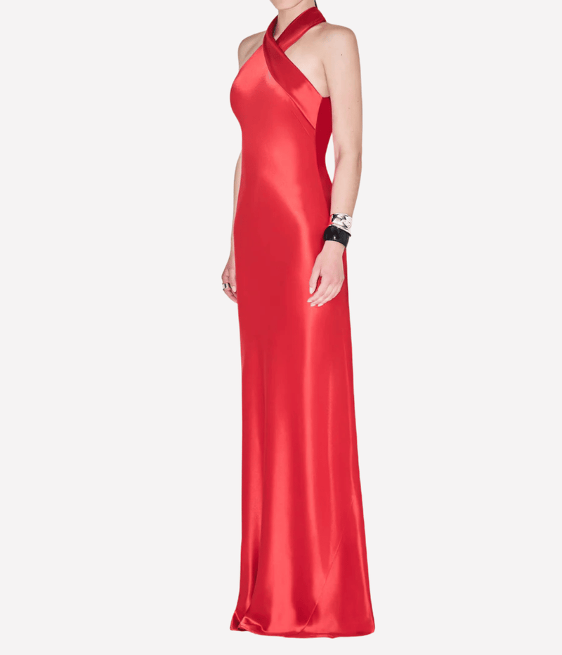 Pandora Dress in Sunset Red