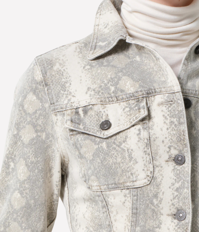 Charisse Shrunken Jacket in Python